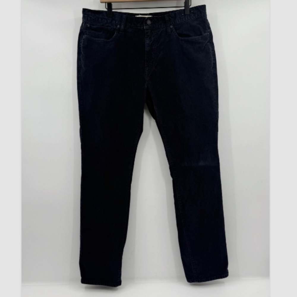 Madewell Pants Men 36x32 Blue Slim Corduroy Jeans Mid Rise Trousers 5-Pocket